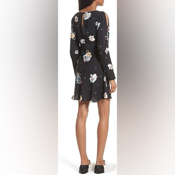 NWT Free People Black Floral Dress - Picture 3 of 13